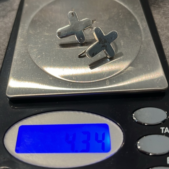 Sterling Cross Earrings - Picture 5 of 5